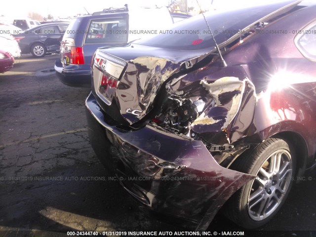 JTKDE167080261307 - 2008 TOYOTA SCION TC ბურგუნდია ფოტო 6