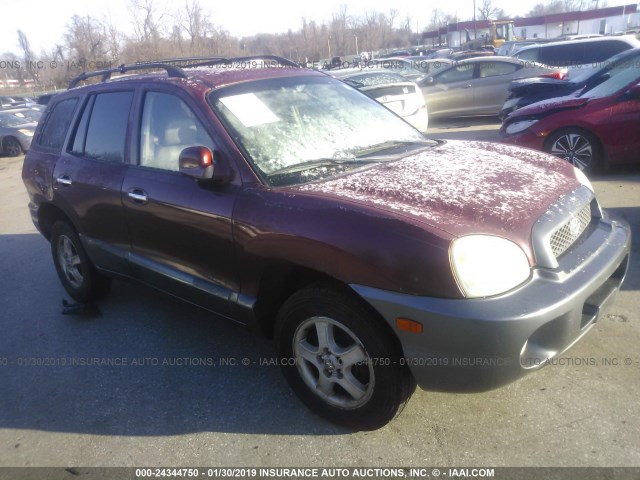 KM8SC73E84U592838 - 2004 HYUNDAI SANTA FE GLS/LX BURGUNDY photo 1