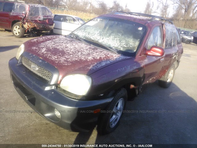 KM8SC73E84U592838 - 2004 HYUNDAI SANTA FE GLS/LX BURGUNDY photo 2