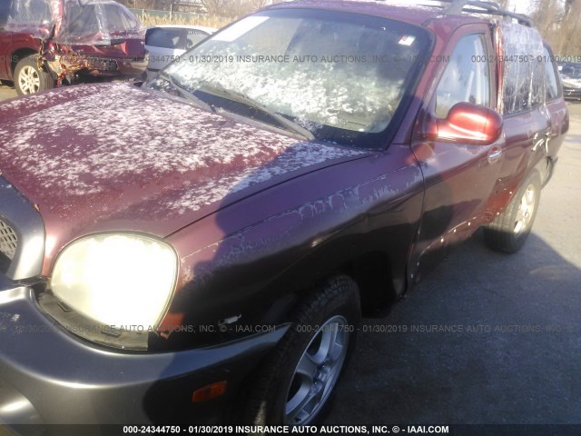 KM8SC73E84U592838 - 2004 HYUNDAI SANTA FE GLS/LX BURGUNDY photo 6