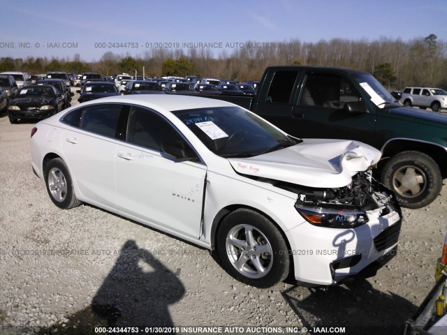 1G1ZB5ST8GF356444 - 2016 CHEVROLET MALIBU LS WHITE photo 1