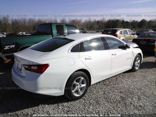 1G1ZB5ST8GF356444 - 2016 CHEVROLET MALIBU LS WHITE photo 4