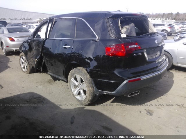 2HNYD2H43AH531470 - 2010 ACURA MDX TECHNOLOGY BLACK photo 3