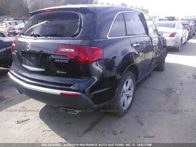 2HNYD2H43AH531470 - 2010 ACURA MDX TECHNOLOGY BLACK photo 4