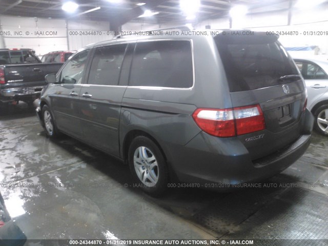 5FNRL38687B462164 - 2007 HONDA ODYSSEY EXL GRAY photo 3