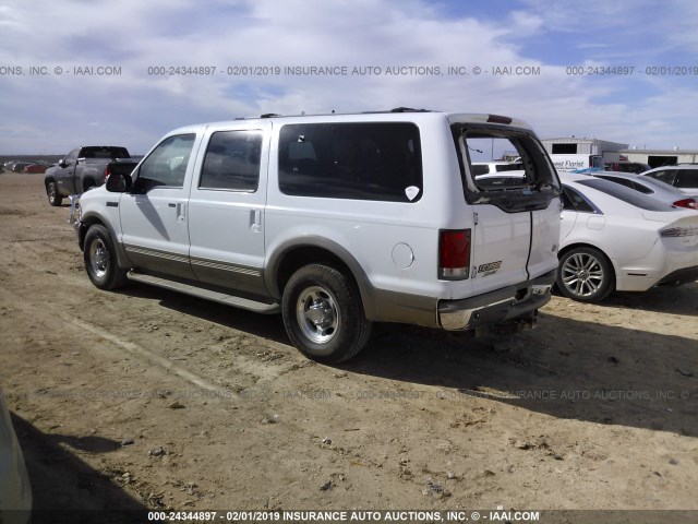 1FMNU42F3YEE50822 - 2000 FORD EXCURSION LIMITED WHITE photo 3