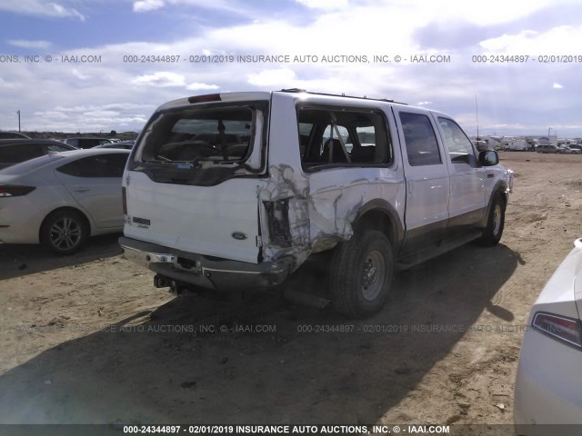 1FMNU42F3YEE50822 - 2000 FORD EXCURSION LIMITED WHITE photo 4