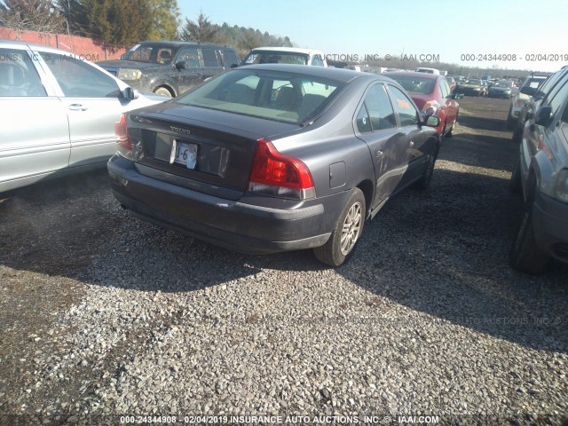 YV1RS61T642354784 - 2004 VOLVO S60 GRAY photo 4