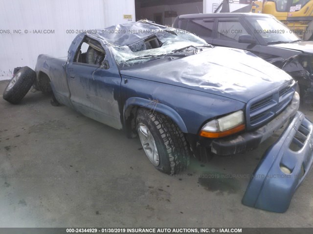 1B7GL26Z81S343653 - 2001 DODGE DAKOTA BLUE photo 1