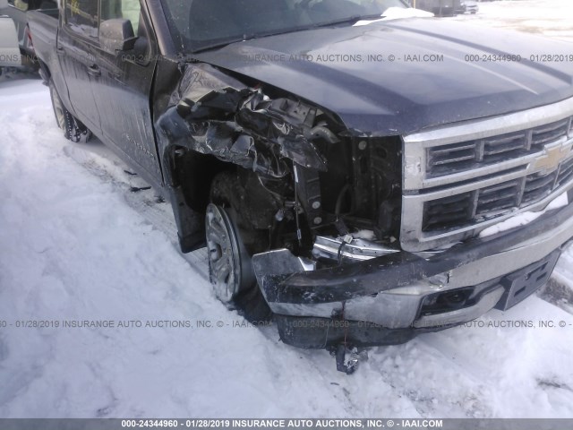 3GCUKREC0FG471606 - 2015 CHEVROLET SILVERADO K1500 LT GRAY photo 6