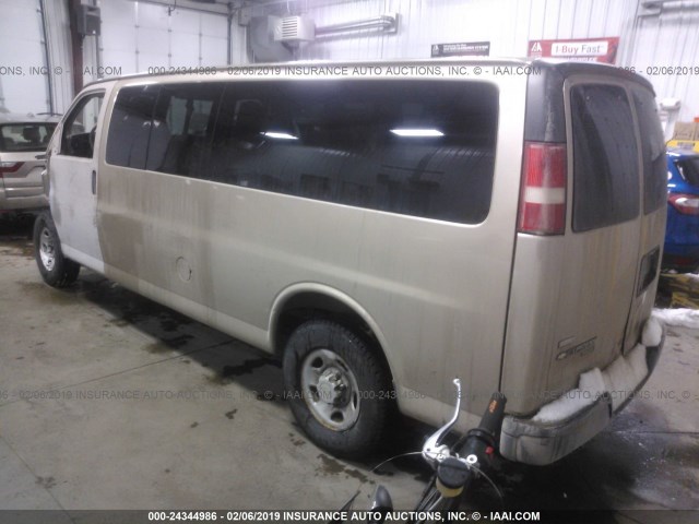 1GA2GZDG2A1167478 - 2010 CHEVROLET EXPRESS G3500 LS TAN photo 3