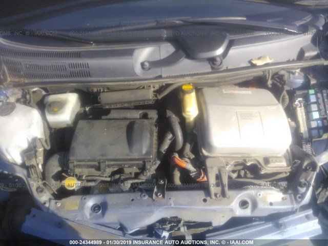 JTDKB20U897829260 - 2009 TOYOTA PRIUS BLUE photo 10