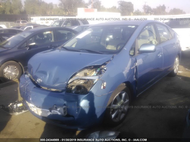 JTDKB20U897829260 - 2009 TOYOTA PRIUS BLUE photo 2