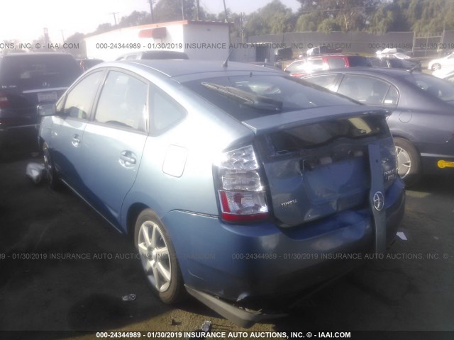 JTDKB20U897829260 - 2009 TOYOTA PRIUS BLUE photo 3