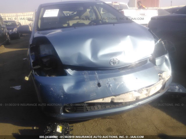 JTDKB20U897829260 - 2009 TOYOTA PRIUS BLUE photo 6