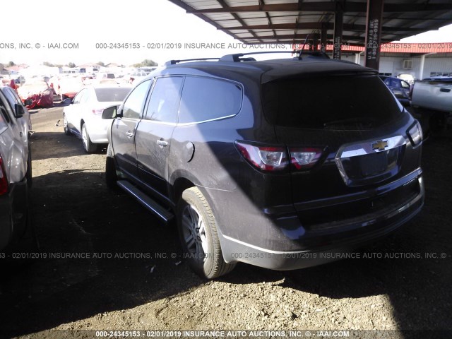 1GNKRHKD3FJ312420 - 2015 CHEVROLET TRAVERSE LT PURPLE photo 3