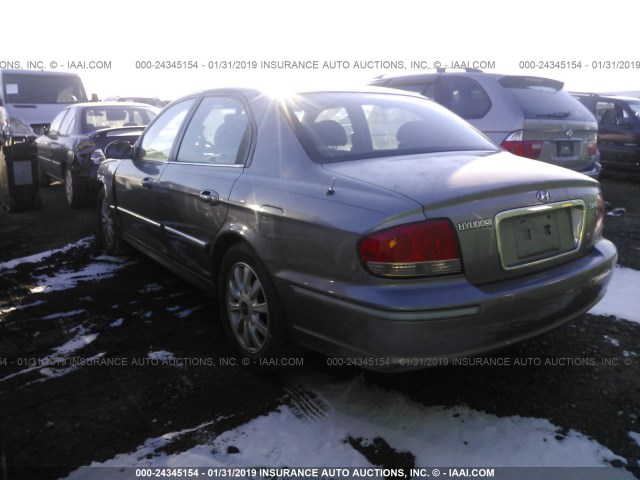 KMHWF35H35A128576 - 2005 HYUNDAI SONATA GLS/LX GRAY photo 3