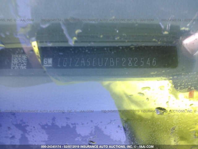 1G1ZA5EU7BF282546 - 2011 CHEVROLET MALIBU LS Ağ foto 9