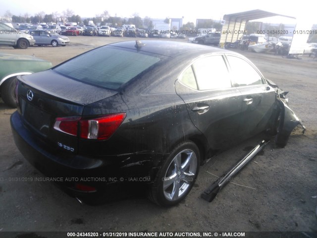 JTHBF5C20C5160998 - 2012 LEXUS IS 250 BLACK photo 4