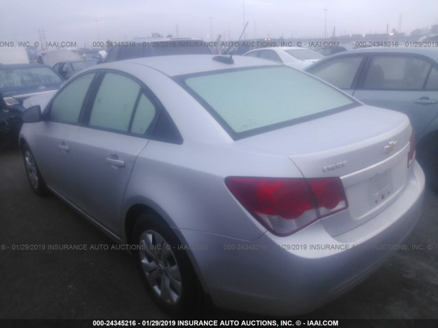 1G1PA5SG8F7158114 - 2015 CHEVROLET CRUZE LS SILVER photo 3