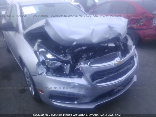 1G1PA5SG8F7158114 - 2015 CHEVROLET CRUZE LS SILVER photo 6