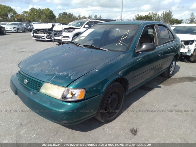 1N4AB41D5VC710272 - 1997 NISSAN SENTRA XE/GXE/GLE/BASE GREEN photo 2