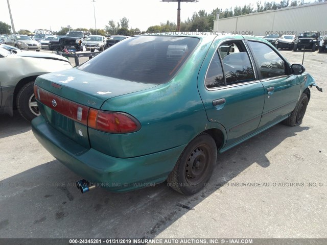 1N4AB41D5VC710272 - 1997 NISSAN SENTRA XE/GXE/GLE/BASE GREEN photo 4