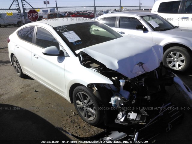 5NPD84LF3JH241637 - 2018 HYUNDAI ELANTRA SEL/VALUE/LIMITED WHITE photo 1