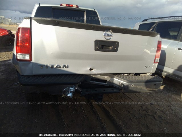 1N6AA0ED9EN518094 - 2014 NISSAN TITAN S/SV/SL/PRO-4X SILVER photo 6