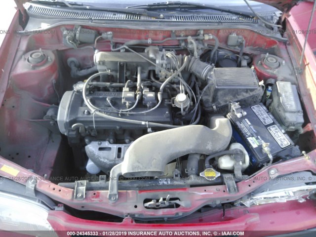 JT2EL56E4S7002804 - 1995 TOYOTA TERCEL DX RED photo 10