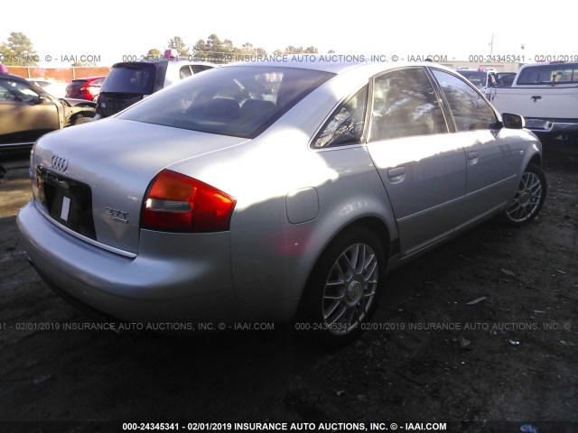 WAULD64B62N025827 - 2002 AUDI A6 2.7T QUATTRO SILVER photo 4