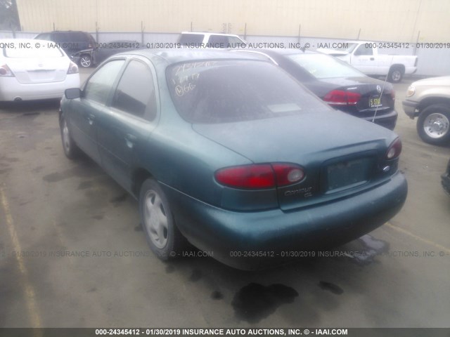 1FALP653XVK170723 - 1997 FORD CONTOUR GL/SPORT GREEN photo 3