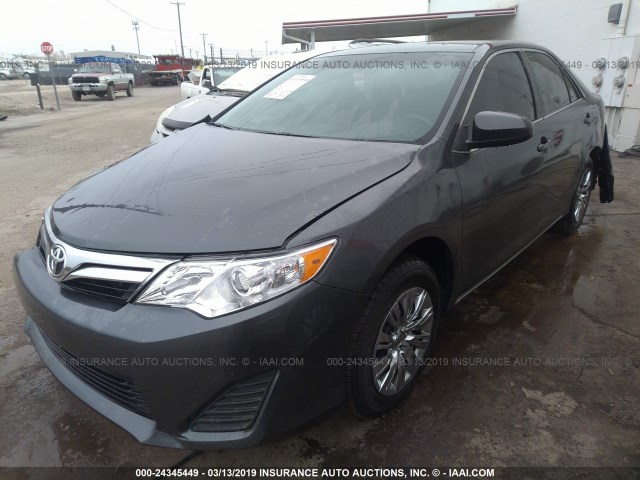 4T1BF1FK3DU240224 - 2013 TOYOTA CAMRY L/SE/LE/XLE GRAY photo 2