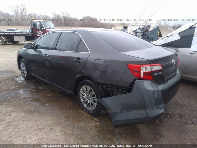 4T1BF1FK3DU240224 - 2013 TOYOTA CAMRY L/SE/LE/XLE GRAY photo 3
