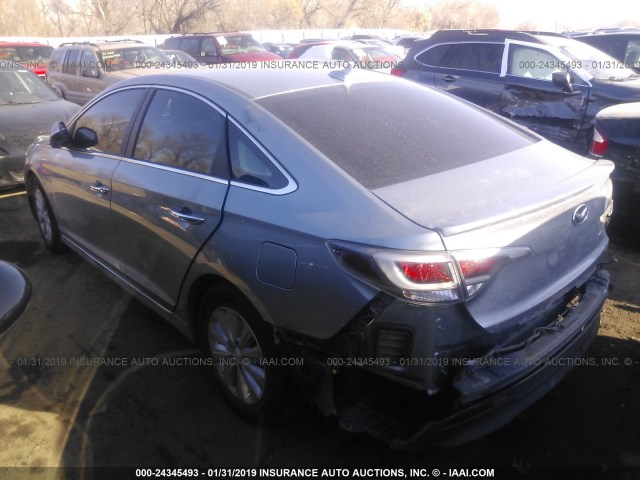 KMHE24L12GA013974 - 2016 HYUNDAI SONATA HYBRID/SE SILVER photo 3