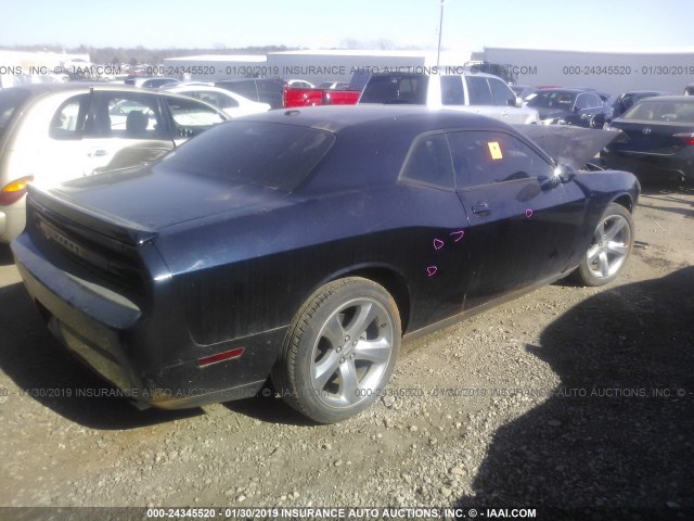 2C3CDYAG2CH176600 - 2012 DODGE CHALLENGER SXT BLACK photo 4