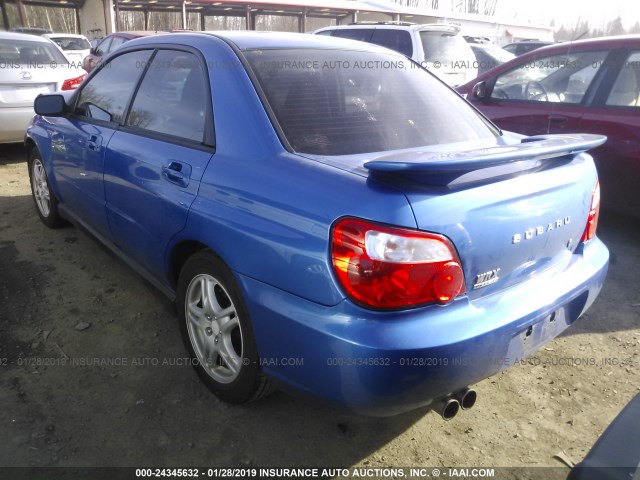 JF1GD29624H505315 - 2004 SUBARU IMPREZA WRX BLUE photo 3