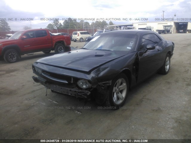 2C3CDYAG2EH277171 - 2014 DODGE CHALLENGER SXT GRAY photo 2