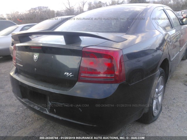 2B3KA53H97H791740 - 2007 DODGE CHARGER R/T BLACK photo 6