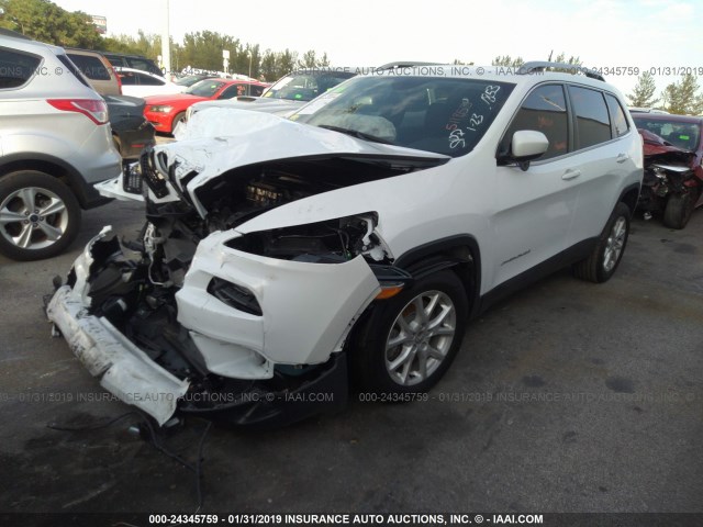 1C4PJLLB3JD511853 - 2018 JEEP CHEROKEE LATITUDE PLUS WHITE photo 2