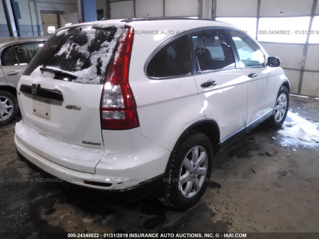 5J6RE4H42BL092912 - 2011 HONDA CR-V SE WHITE photo 4