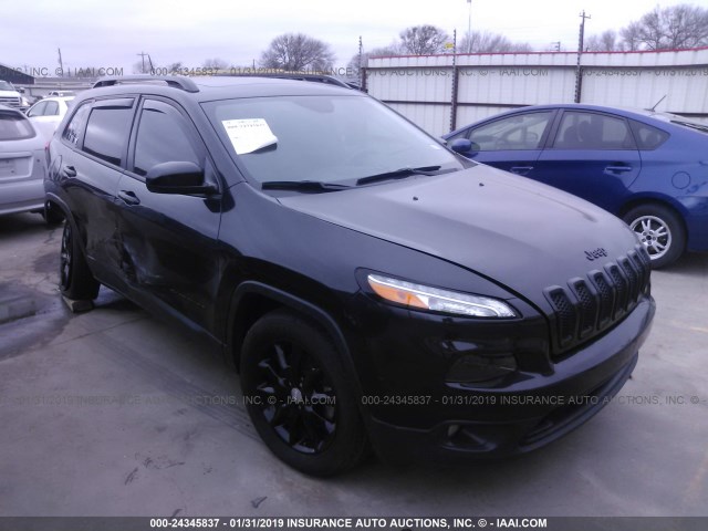 1C4PJMCS2EW300580 - 2014 JEEP CHEROKEE LATITUDE BLACK photo 1