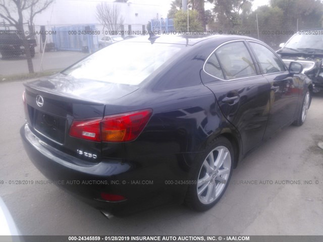 JTHBK262172027129 - 2007 LEXUS IS 250 BLUE photo 4