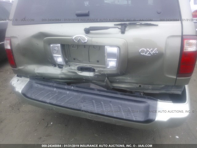 JNRDR09Y92W263295 - 2002 INFINITI QX4 GREEN photo 6