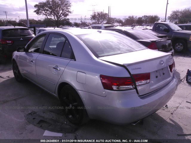 5NPEU46F08H347811 - 2008 HYUNDAI SONATA SE/LIMITED SILVER photo 3