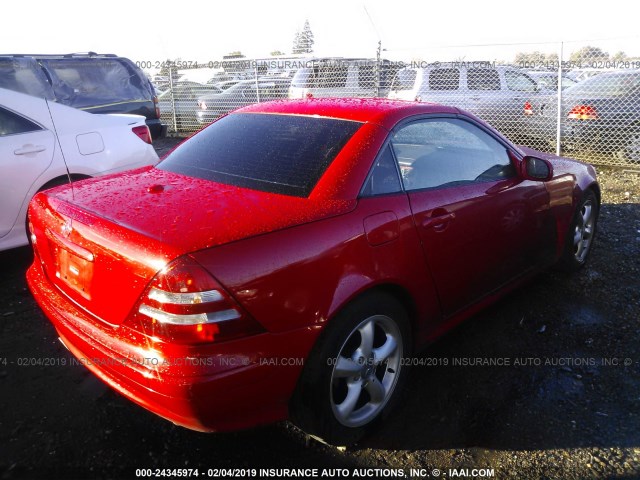 WDBKK65F91F213898 - 2001 MERCEDES-BENZ SLK 320 RED photo 4