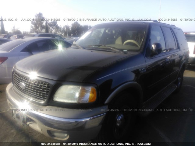 1FMRU17L92LA92997 - 2002 FORD EXPEDITION EDDIE BAUER BLACK photo 2