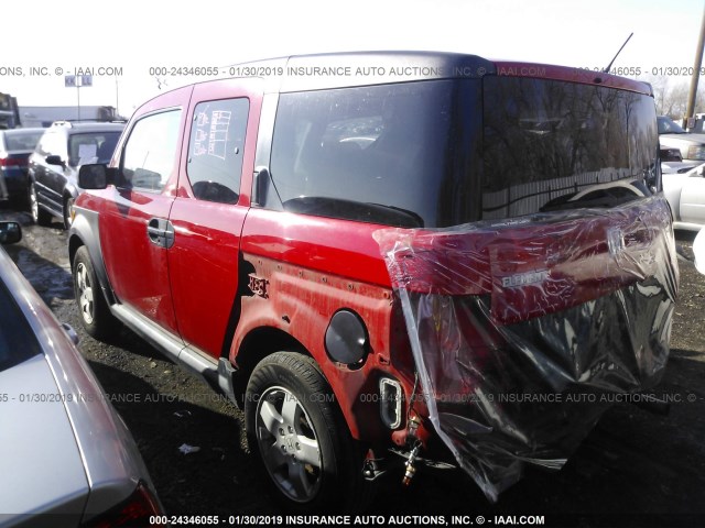 5J6YH28605L009197 - 2005 HONDA ELEMENT EX RED photo 3