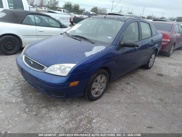 1FAFP34N86W213979 - 2006 FORD FOCUS ZX4 BLUE photo 2