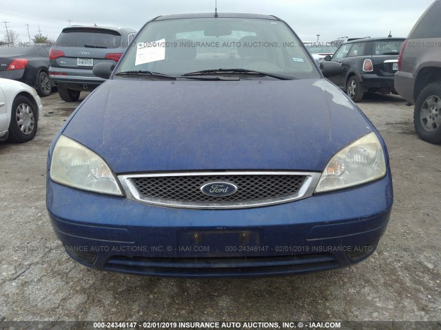 1FAFP34N86W213979 - 2006 FORD FOCUS ZX4 BLUE photo 6